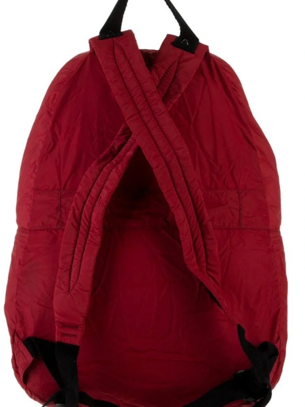 Valentino Garavani Red Nylon Backpack with Black Accents